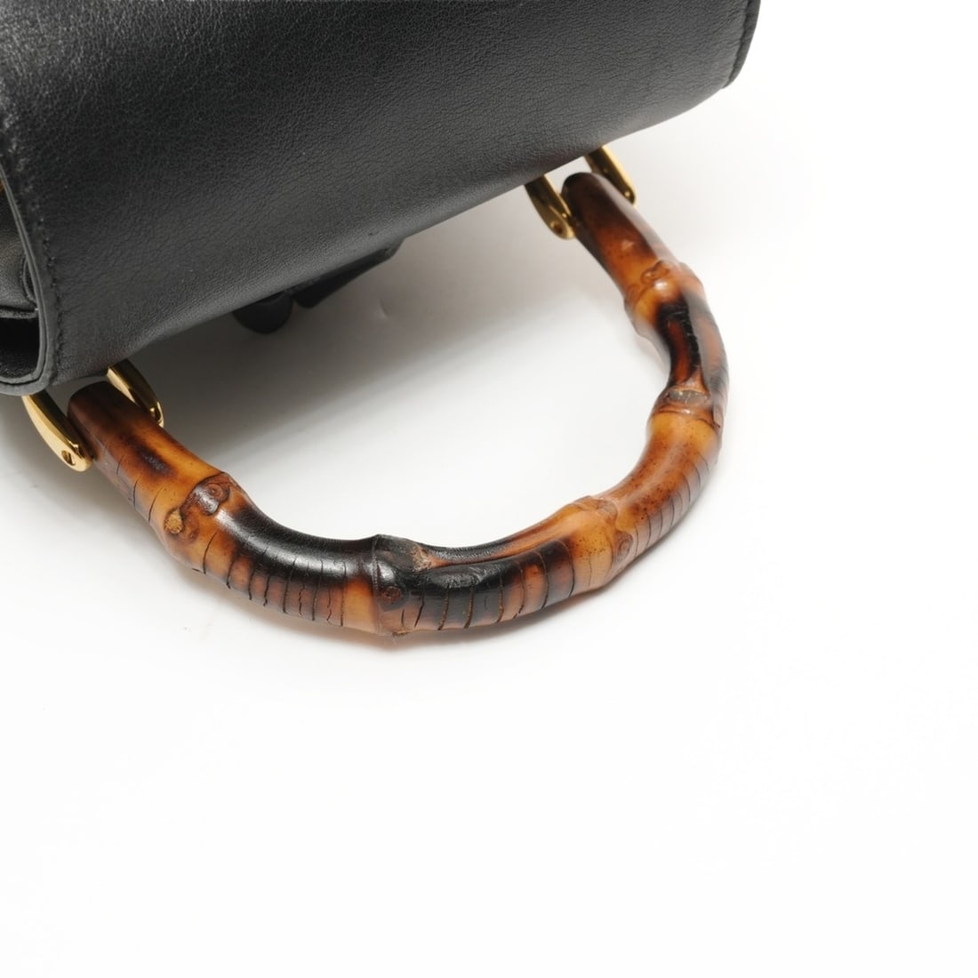 Gucci Mini Leather Bamboo Backpack/Daypack in Black - 16