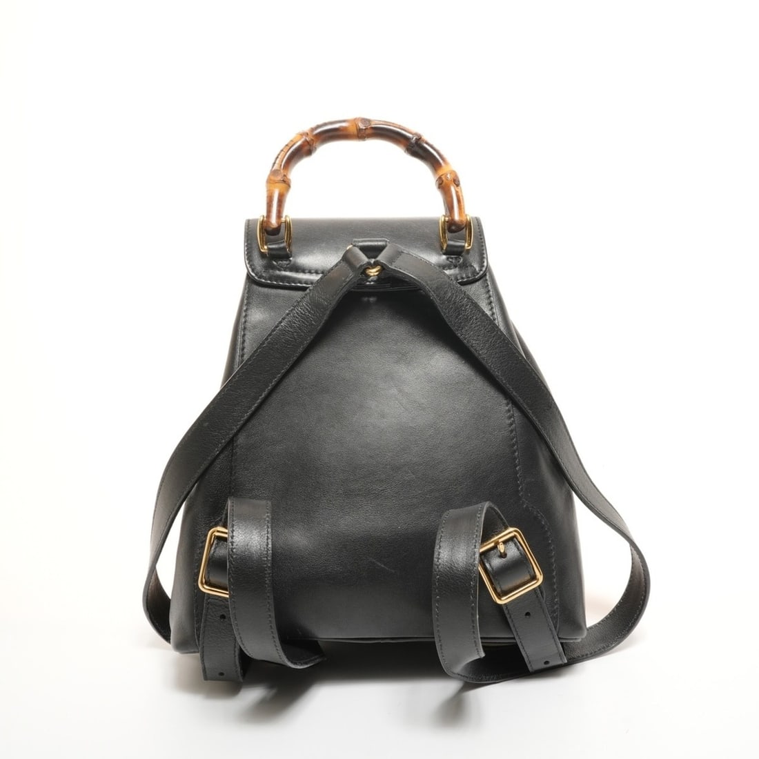 Gucci Mini Leather Bamboo Backpack/Daypack in Black - 2