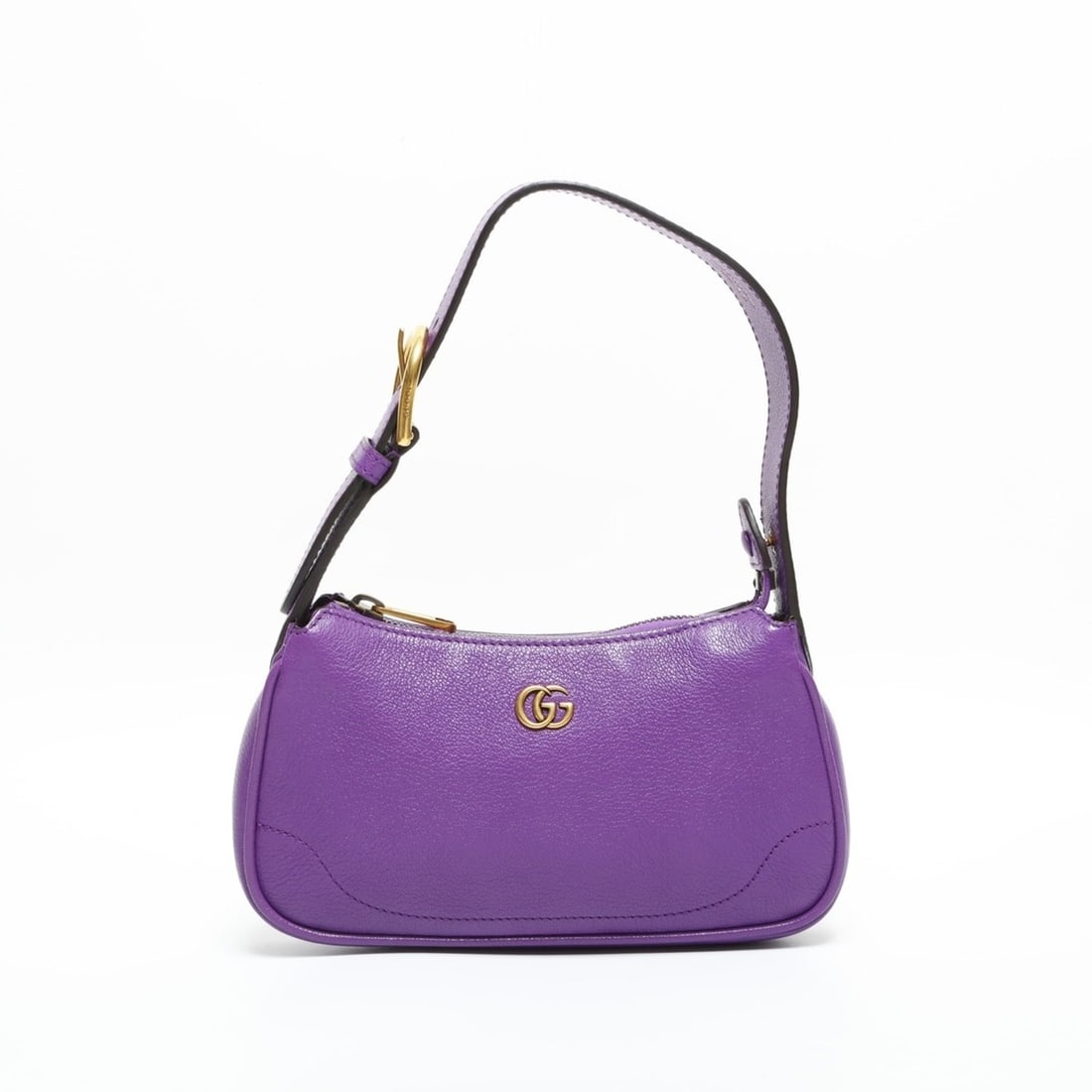 Gucci Mini Hobo Aphrodite Leather Shoulder Bag in Purple: --- Catalog ---Category: SizeSize (HxWxD): 11cm x 20cm x 3.5cm / 4.33'' x 7.87'' x 1.37''Category: DesignType: Shoulder bagColor: PurpleGender: WomenCategory: GeneralBrand: GucciCountry of Origin: Ita