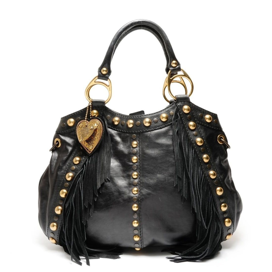 Gucci Babushka Heart Stud Shoulder Bag in Black: --- Catalog ---Category: SizeSize (HxWxD): 34cm x 44cm x 3cm / 13.38'' x 17.32'' x 1.18''Category: DesignType: Shoulder bagColor: BlackGender: WomenCategory: GeneralBrand: GucciCountry of Origin: Ital