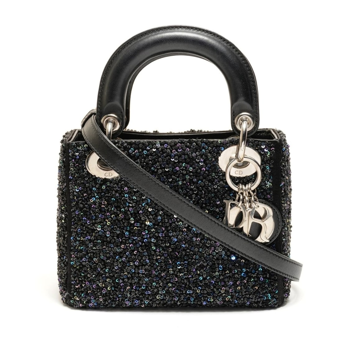 Christian Dior Mini Lady 2-way Beaded Shoulder Bag in Black: --- Catalog ---Category: SizeSize (HxWxD): 14cm x 17cm x 6cm / 5.51'' x 6.69'' x 2.36''Category: DesignType: Shoulder bagColor: BlackGender: WomenCategory: GeneralBrand: Christian DiorCountry of Origi