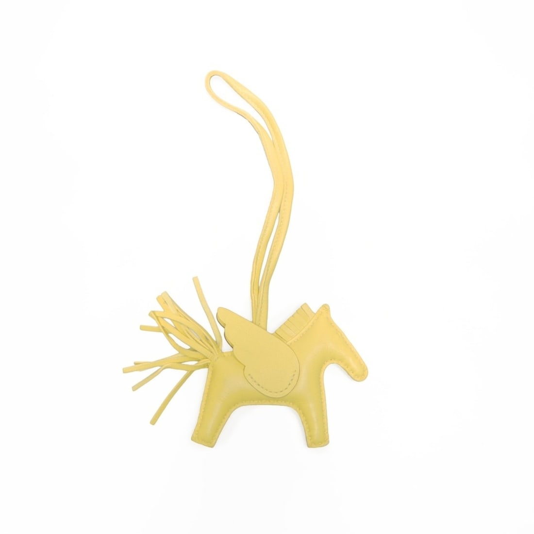 Hermes B-stamped Pegasus 2023 keychain, yellow: --- Catalog ---Category: SizeSize (HxWxD): 7.3cm x 8.5cm / 2.87'' x 3.34''Category: DesignType: KeyringColor: YellowGender: WomenCategory: GeneralBrand: HermesCountry of Origin: France--- Item List --
