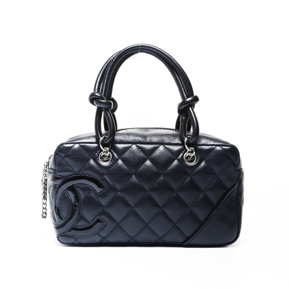 CHANEL 10 series 2005-2006 Small Cambon Line Boston Bag/Mini Handbag in Black (1 of 14)