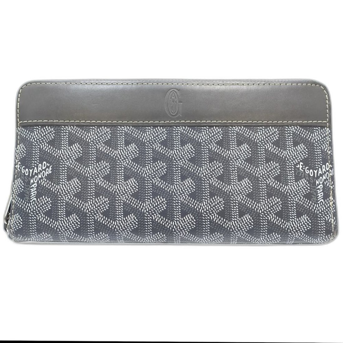 GOYARD Matignon GM Round Zip Long Wallet MATIG2GMLTY51CL51P in Gray Leather, Women's, 181934: --- Catalog ---Category: SizeSize (HxWxD): 11cm x 20cm x 2.5cm / 4.33'' x 7.87'' x 0.98''Category: DesignType: Coin purse/coin caseColor: GrayGender: WomenMaterial: Leather , PVC Category: GeneralMPN: