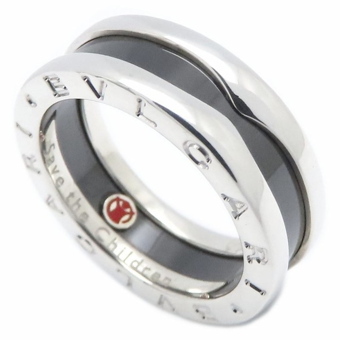 BVLGARI Save the Children B.zero1 Ring #52, SV925 with Black Ceramic, Women's, 295119: --- Catalog ---Category: SizeUS Size: 6.5Brand Size: 52Category: DesignType: Band ringColor: Black, SilverGender: WomenMaterial: Ceramic, Silver 925Category: GeneralBrand: Bvlgari--- Item List ---Sect
