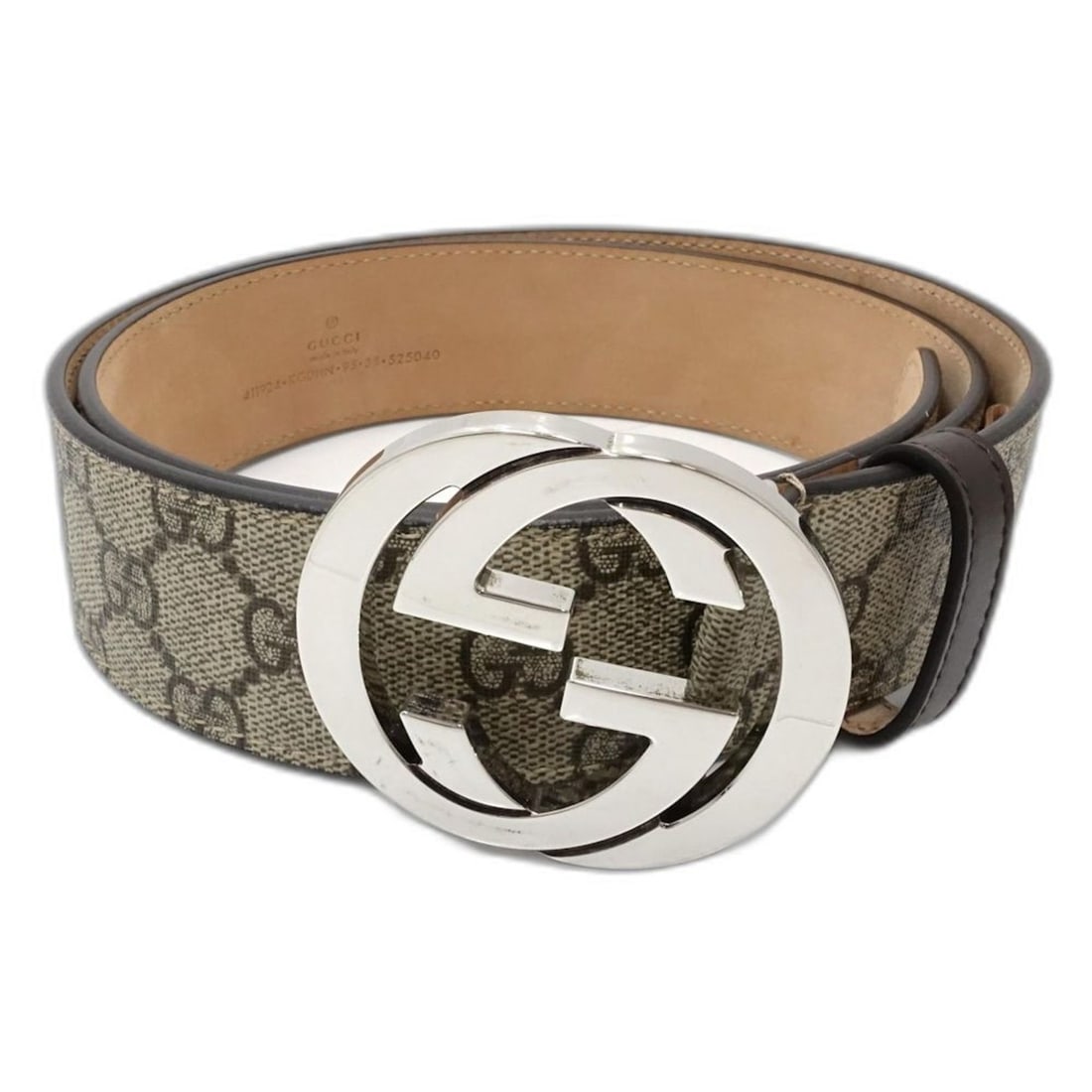 GUCCI Belt 411924 Interlocking GG Supreme Canvas Brown Women's 181930: --- Catalog ---Category: SizeLength: 92cm - 102cm / 36.22'' - 40.15''Category: DesignType: Standard beltColor: BrownGender: WomenMaterial (Strap): Canvas Category: GeneralMPN: 411924Brand: GucciCountr