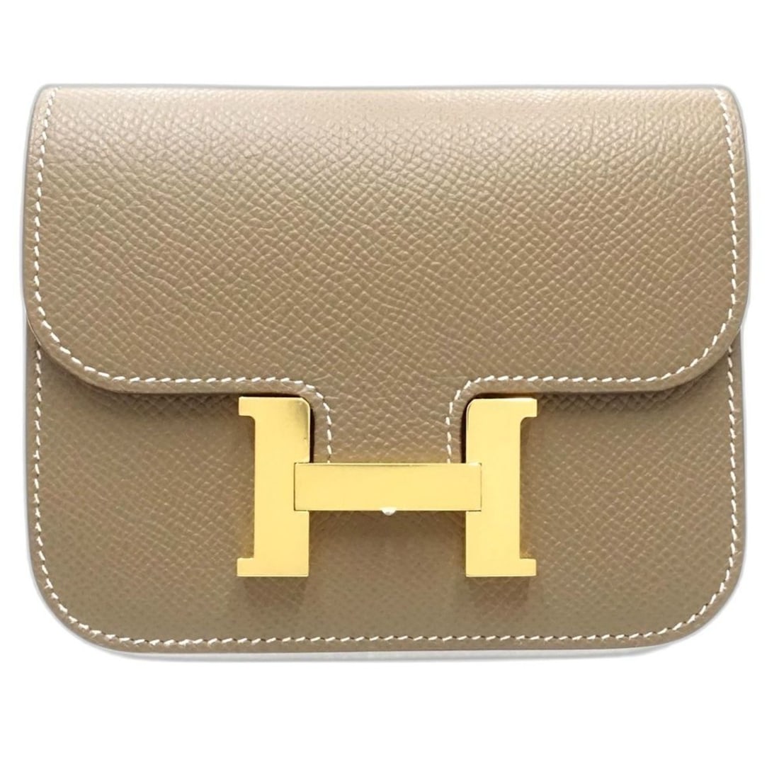 HERMES Constance Slim Compact Wallet/Coin Case, Z Stamp, Epsom Leather, Women's, 181927: --- Catalog ---Category: SizeSize (HxWxD): 10cm x 12.5cm x 3cm / 3.93'' x 4.92'' x 1.18''Category: DesignType: Coin purse/coin caseColor: Etoupe grayGender: WomenMaterial: Epsom leather Category: Gene
