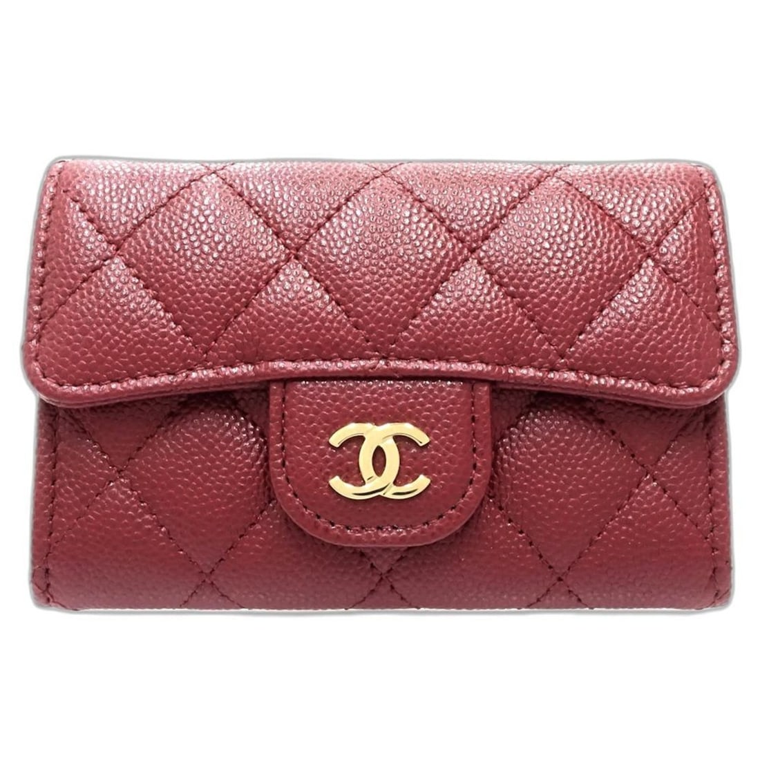 CHANEL Card Case AP0214 Matelasse Classic Flap in Caviar Leather, Red, Women's, 181937: --- Catalog ---Category: DesignType: Card caseColor: Red colorGender: WomenMaterial: Grained Calfskin Category: GeneralMPN: AP0214Brand: ChanelCountry of Origin: FranceCategory: Physical PropertiesSiz