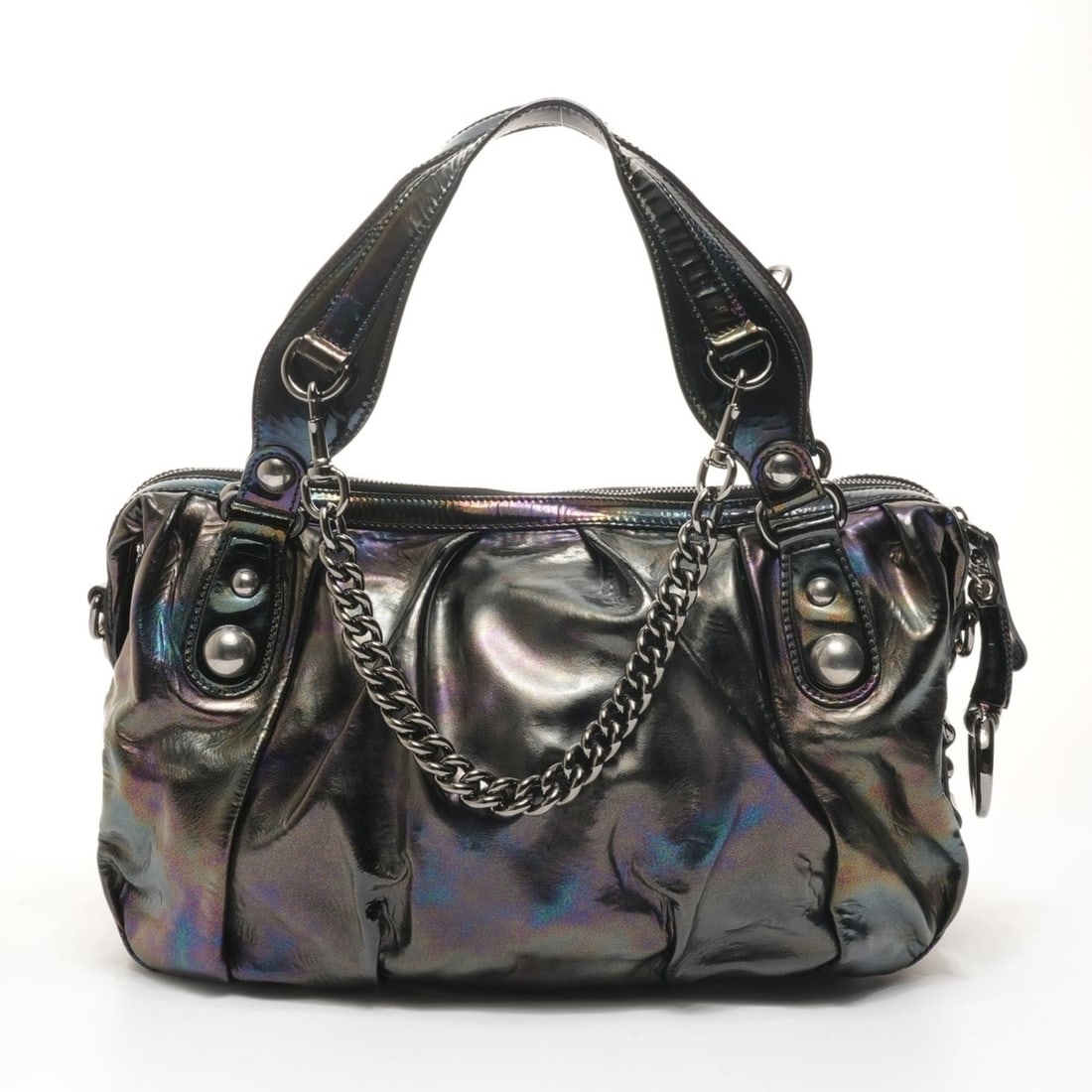 Gucci Iconbit Aurora Multicolor Chain Handbag in Black: --- Catalog ---Category: SizeSize (HxWxD): 26cm x 38cm x 15cm / 10.23'' x 14.96'' x 5.9''Category: DesignType: HandbagColor: BlackGender: WomenCategory: GeneralBrand: GucciCountry of Origin: Italy---