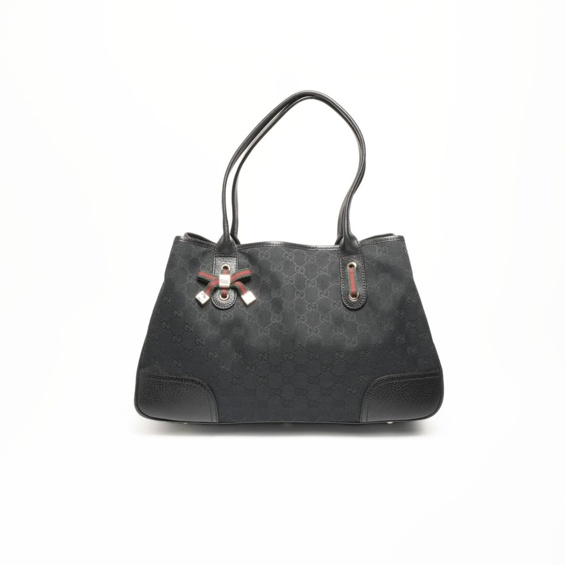 Gucci GG Canvas Princess Tote Bag in Black: --- Catalog ---Category: SizeSize (HxWxD): 23cm x 37cm x 10cm / 9.05'' x 14.56'' x 3.93''Category: DesignType: Tote bagColor: BlackGender: WomenCategory: GeneralBrand: GucciCountry of Origin: Italy---