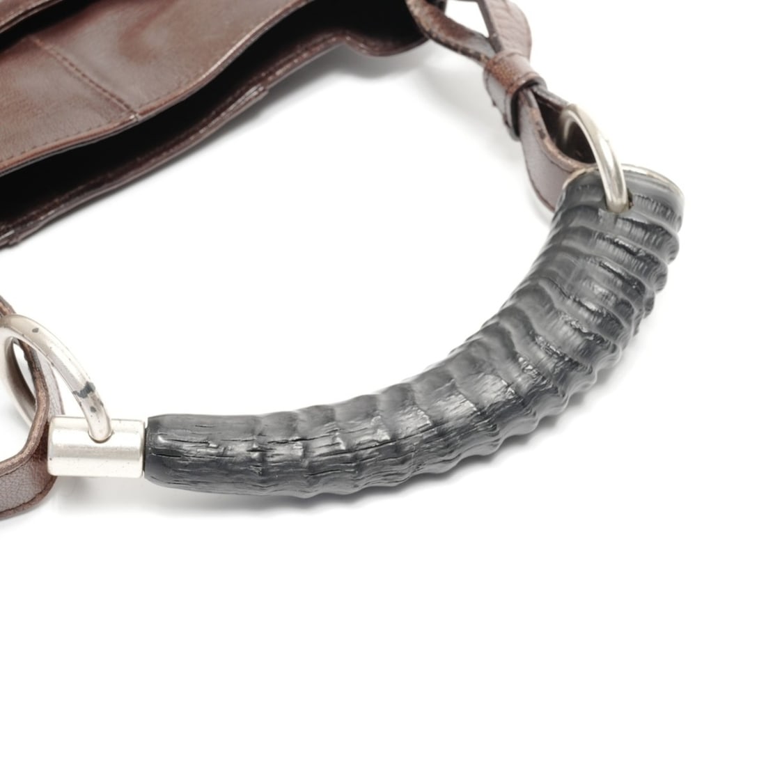 Yves Saint Laurent Mombasa Leather One-Shoulder Bag in Brown - 12