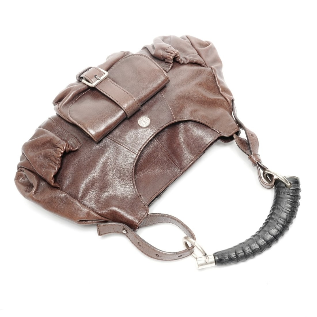 Yves Saint Laurent Mombasa Leather One-Shoulder Bag in Brown - 8