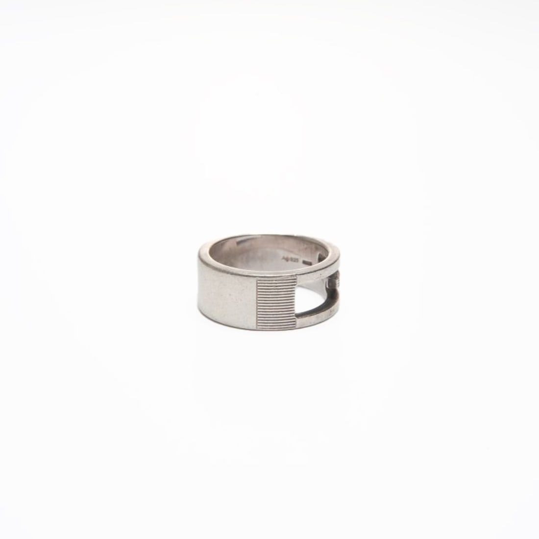 Gucci Logo #11 Ring, Silver - 6