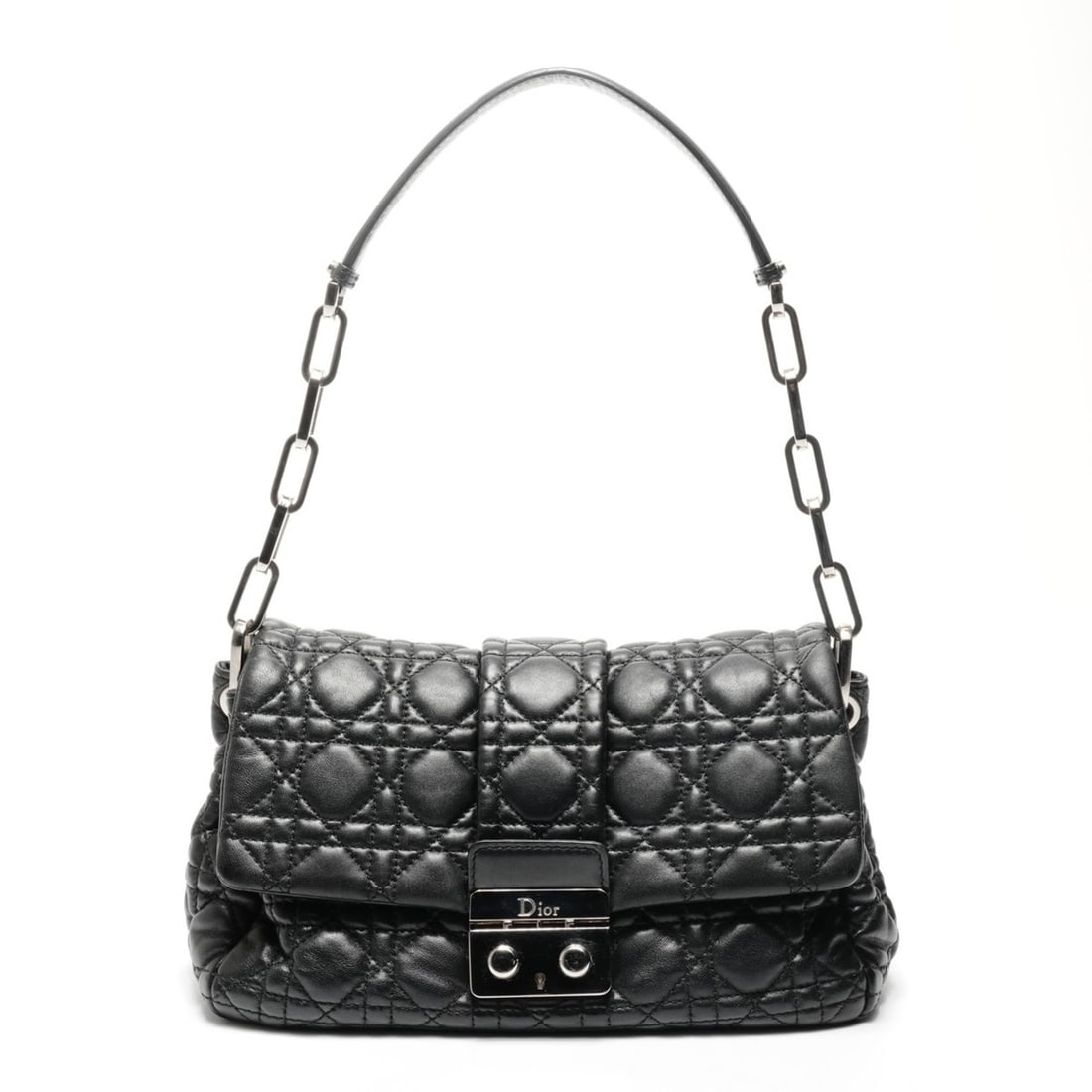 Christian Dior Cannage Lambskin Lady Flap Shoulder Bag in Black (1 of 14)