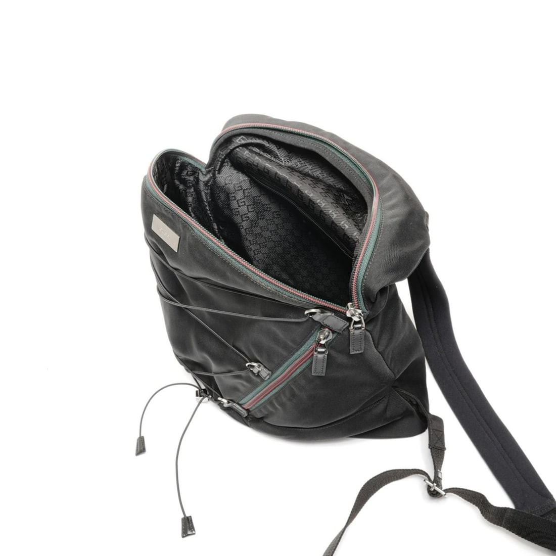 Gucci nylon backpack/daypack in black - 12