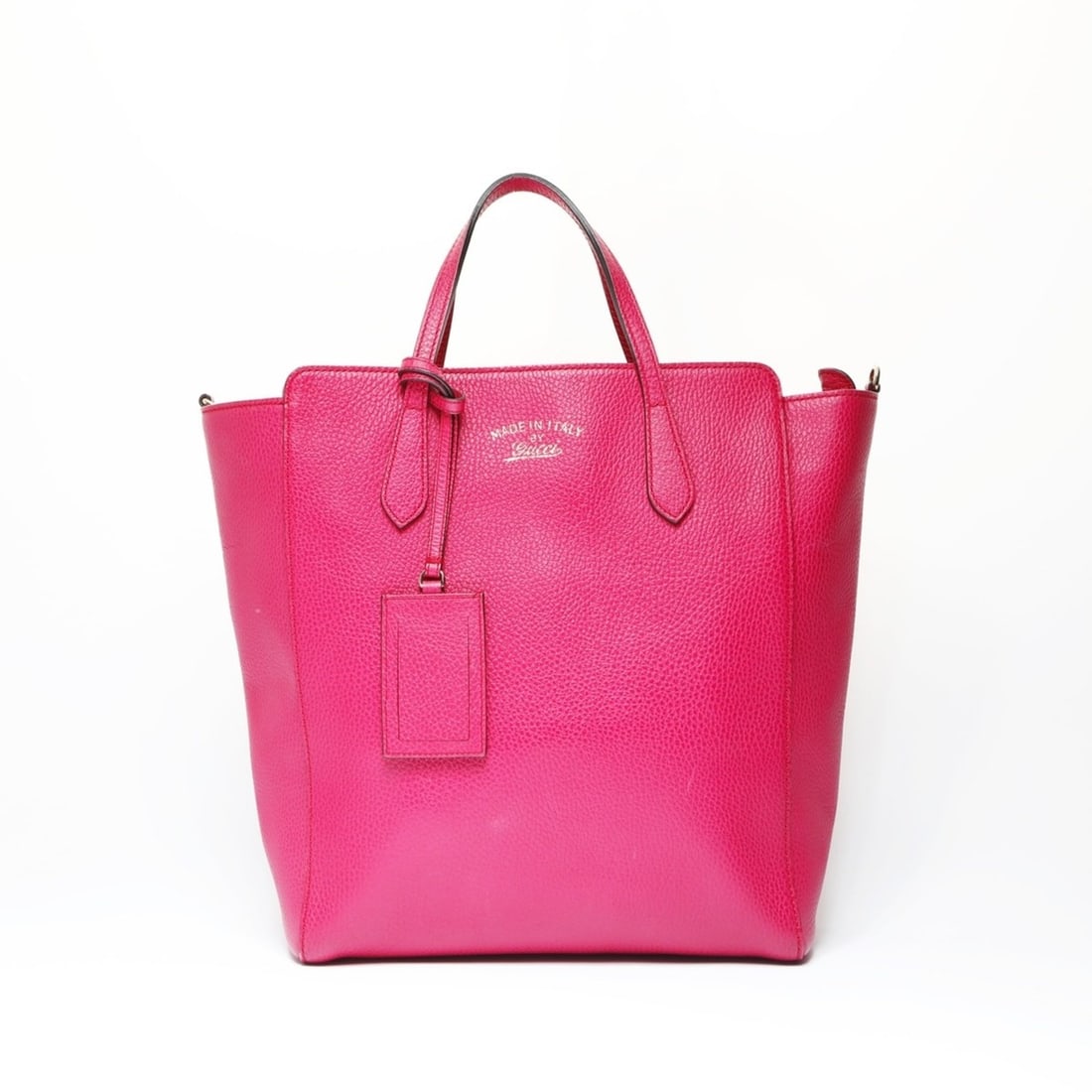 Gucci Leather Swing Tote Bag in Pink: --- Catalog ---Category: SizeSize (HxWxD): 32cm x 40cm x 10cm / 12.59'' x 15.74'' x 3.93''Category: DesignType: Tote bagColor: PinkGender: WomenCategory: GeneralBrand: GucciCountry of Origin:
