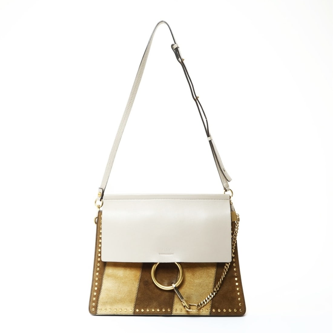 Chloé Chloe Faye Leather and Suede Shoulder Bag in Brown: --- Catalog ---Category: SizeSize (HxWxD): 25.5cm x 31.5cm x 2cm / 10.03'' x 12.4'' x 0.78''Strap Length: 90cm / 35.43''Category: DesignType: Shoulder bagColor: BrownGender: WomenMaterial: Leather , S