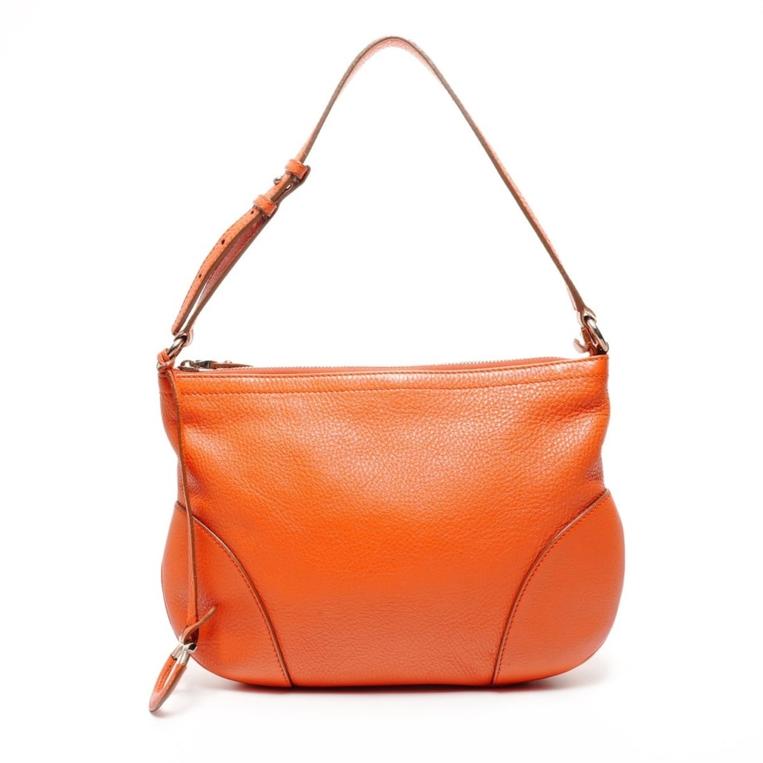 Salvatore Ferragamo leather shoulder bag in orange: --- Catalog ---Category: SizeSize (HxWxD): 21cm x 30cm x 5cm / 8.26'' x 11.81'' x 1.96''Strap Length: 48cm / 18.89''Category: DesignType: Shoulder bagColor: OrangeGender: WomenMaterial: Leather Catego