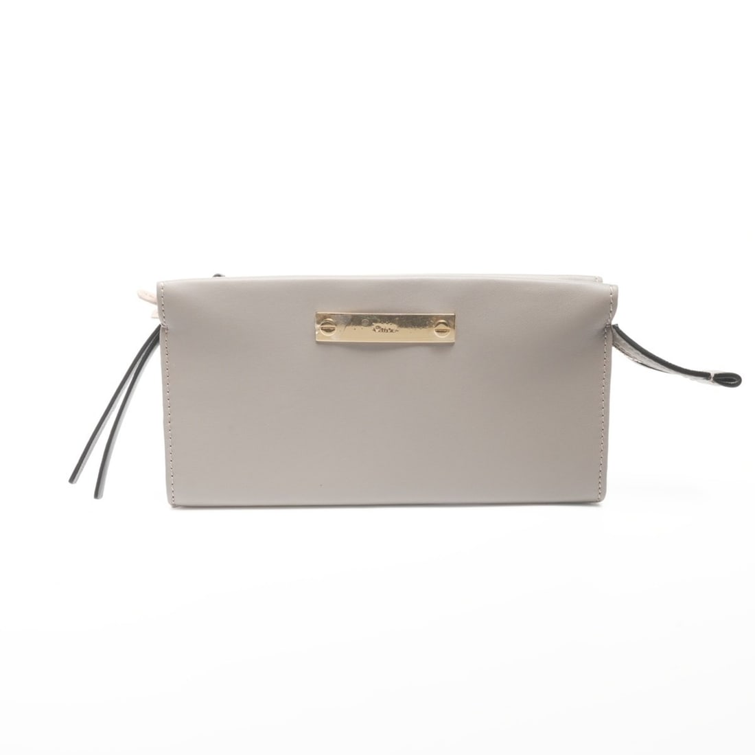 Chloé Chloe leather long wallet in grey: --- Catalog ---Category: SizeSize (HxWxD): 10cm x 18.5cm / 3.93'' x 7.28''Category: DesignType: Long wallet (bi-fold)Color: GrayGender: WomenMaterial: Leather Category: GeneralBrand: Chloé--- Item Li