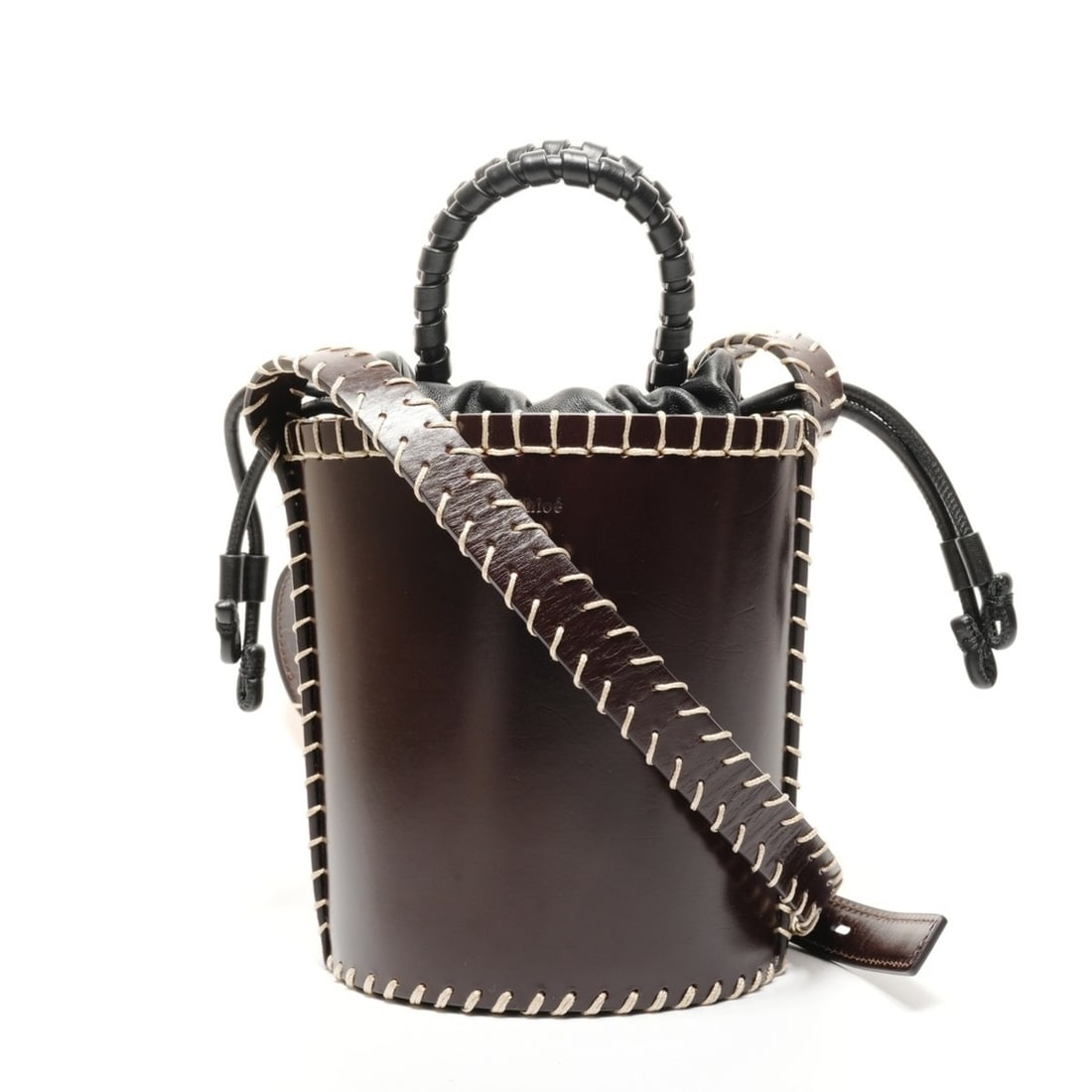 Chloé Chloe Luella Mini Bucket Leather Shoulder Bag in Brown: --- Catalog ---Category: SizeHandle Drop: 12.00cm / 4.72''Size (HxWxD): 17cm x 16cm x 10cm / 6.69'' x 6.29'' x 3.93''Strap Length: 103cm / 40.55''Category: DesignType: Shoulder bagColor: BrownGender: