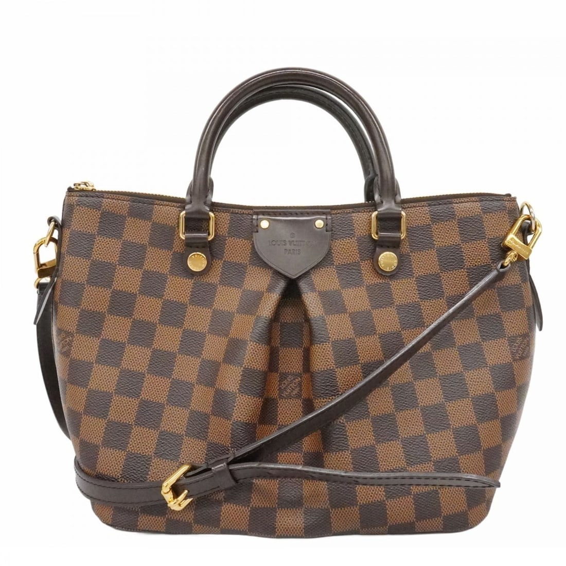 Louis Vuitton Damier Sienna PM Ebene Handbag N41545, 2-Way Bag for Women: --- Catalog ---Category: SizeSize (HxWxD): 21cm x 26cm x 12.5cm / 8.26'' x 10.23'' x 4.92''Category: DesignType: HandbagColor: EbeneGender: WomenCategory: GeneralMPN: N41545Brand: Louis Vuitton--- Ite