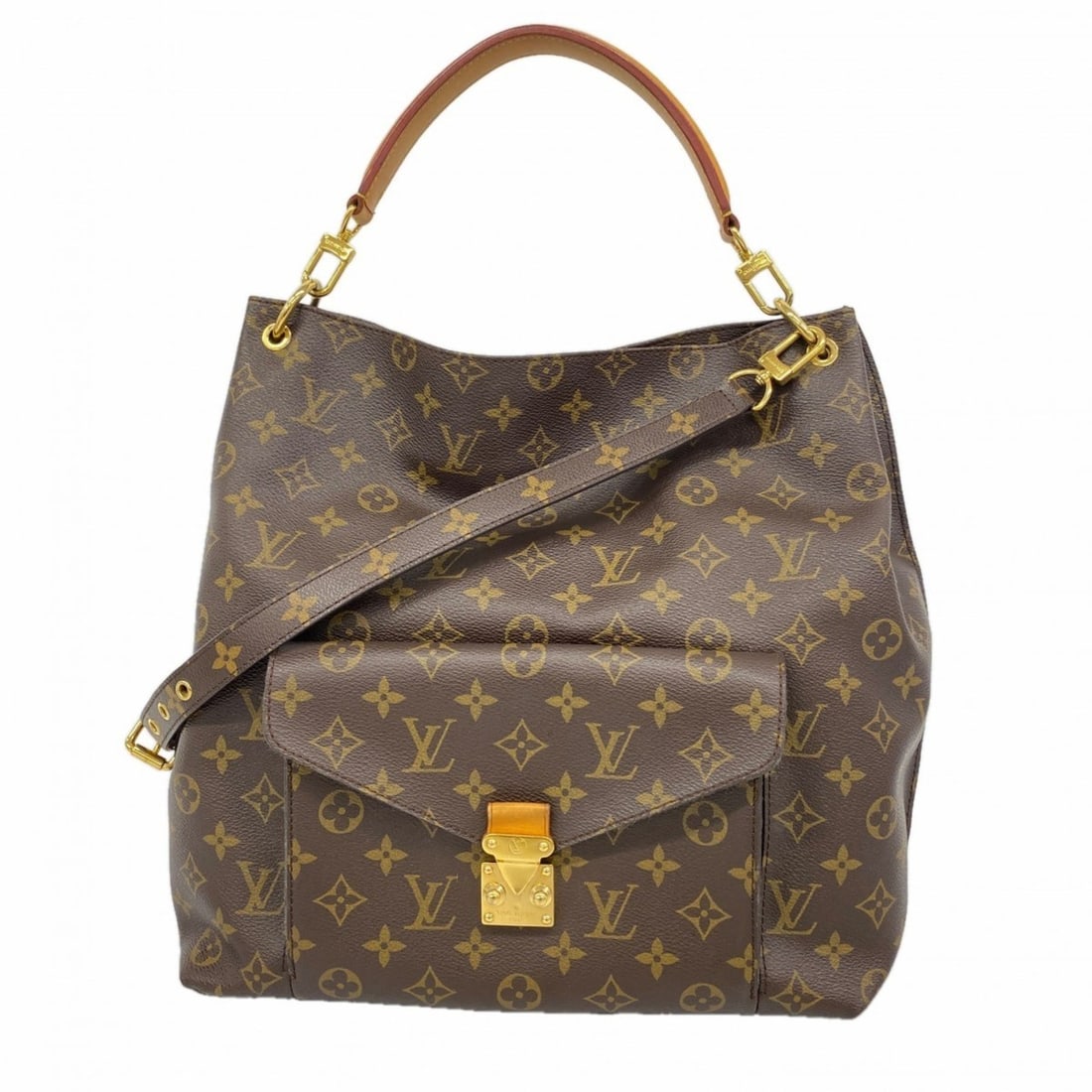 Louis Vuitton Monogram Metis Handbag M40781 Brown 2-Way Bag for Women: --- Catalog ---Category: SizeSize (HxWxD): 34cm x 30.5cm x 13cm / 13.38'' x 12'' x 5.11''Category: DesignType: HandbagColor: BrownGender: WomenCategory: GeneralMPN: M40781Brand: Louis Vuitton--- Item