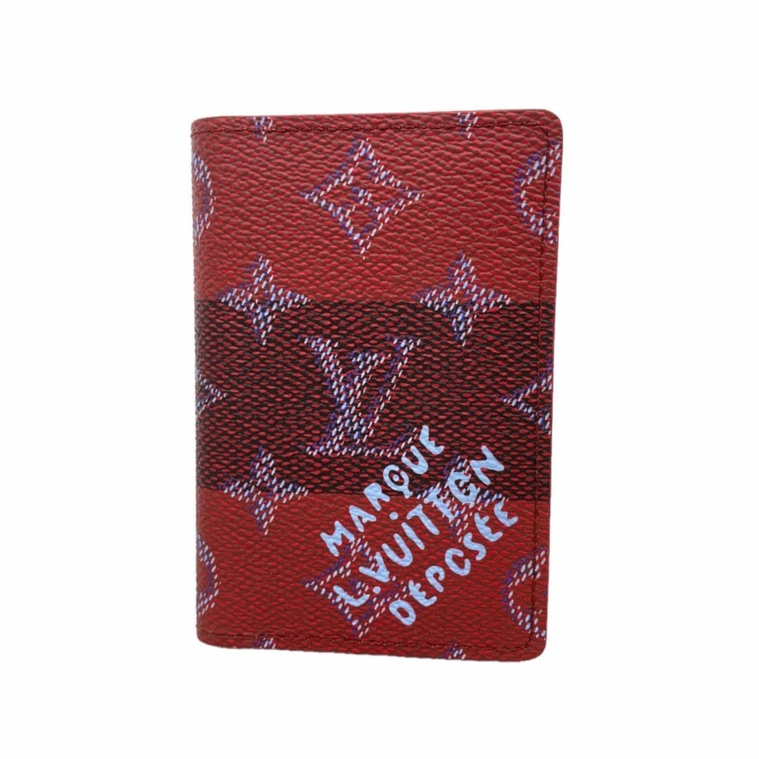 Louis Vuitton Monogram Heritage Card Case M26536 Red Stripe Men's: --- Catalog ---Category: DesignType: Card caseColor: Red colorGender: MenCategory: GeneralMPN: M26536Brand: Louis VuittonCategory: Physical PropertiesSize (HxWxD): 11cm x 8cm x 1cm / 4.33'' x 3.14'' x