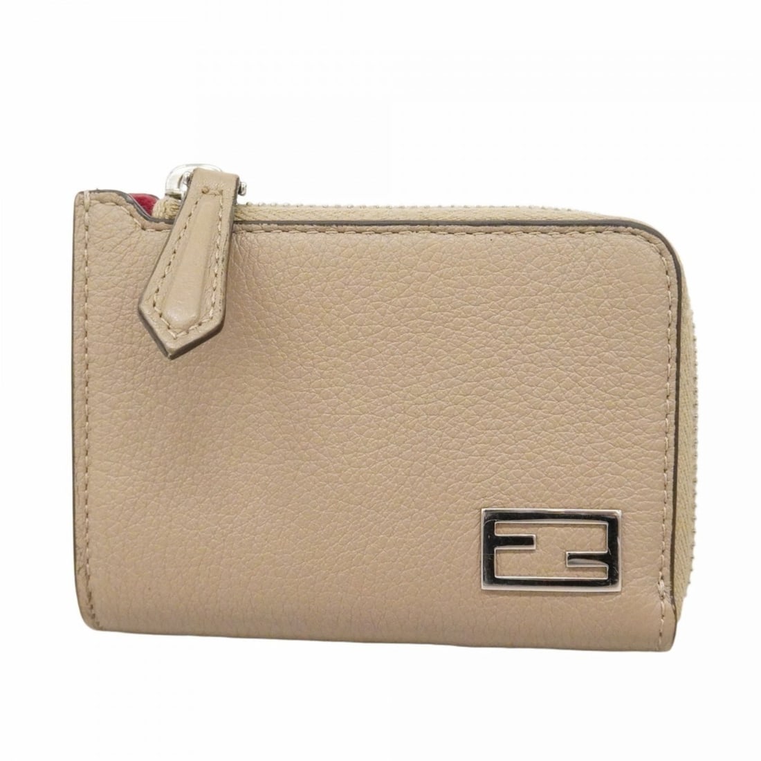 Fendi wallet/coin case in greige leather for men and women (1 of 14)