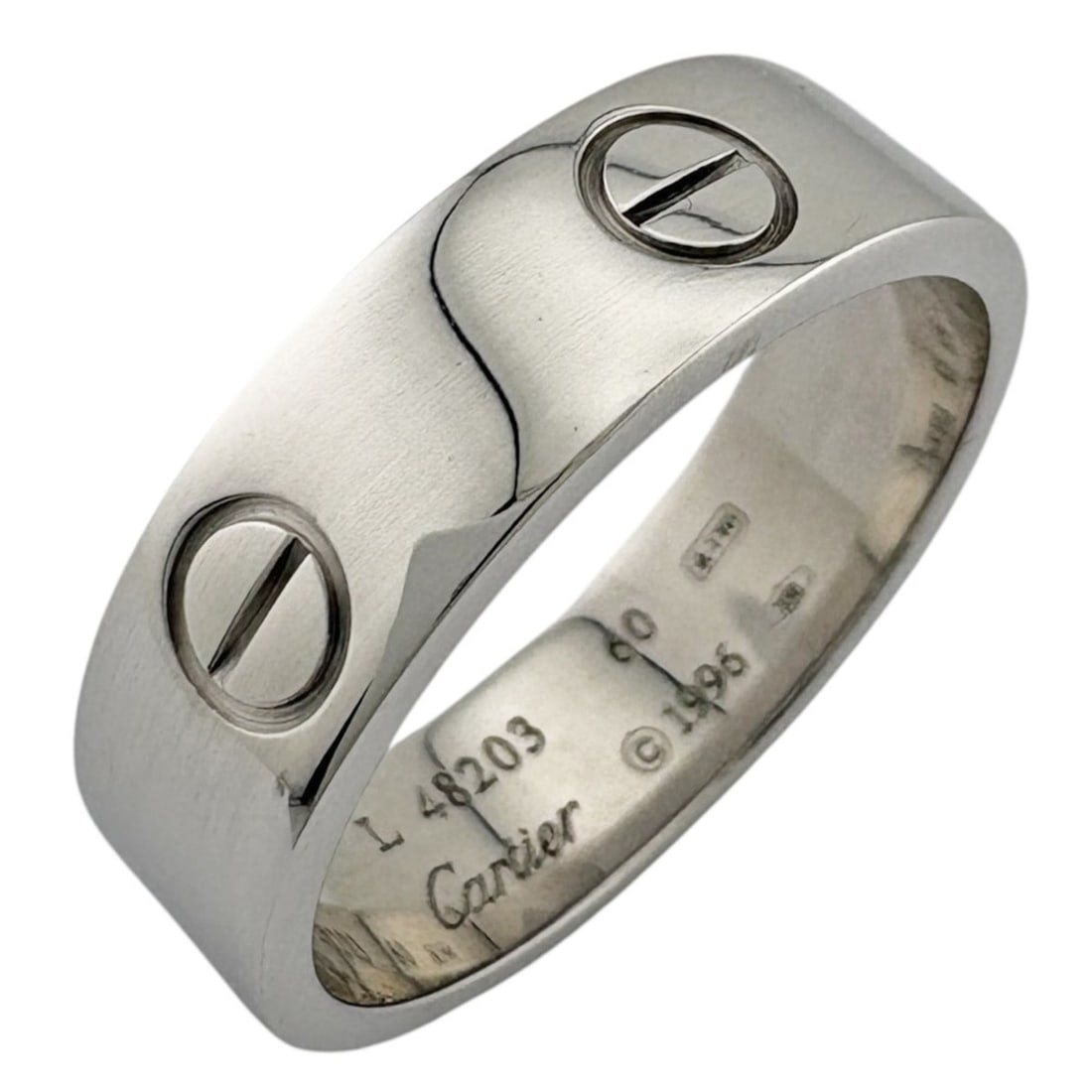 Cartier Love Ring, 1, 18k Gold, Women's, Pre-owned: --- Catalog ---Category: PackNumber in Pack: 1Category: SizeJP Size: 19US Size: 9.5Category: DesignType: Band ringColor: White goldGender: WomenMaterial: White gold (18K)Category: GeneralBrand: Cartie