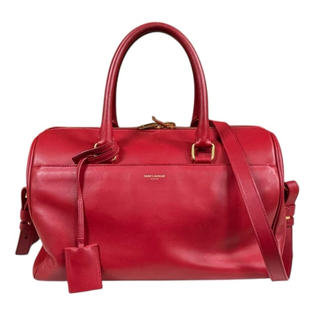 Saint Laurent Classic Duffle 6 Shoulder Bag, Leather, 322049, Red, Women's, Pre-owned, 2-Way: --- Catalog ---Category: SizeSize (HxWxD): 19cm x 30cm x 17cm / 7.48'' x 11.81'' x 6.69''Category: DesignType: Shoulder bagColor: Red colorGender: WomenMaterial: Leather Category: GeneralMPN: 322049Br