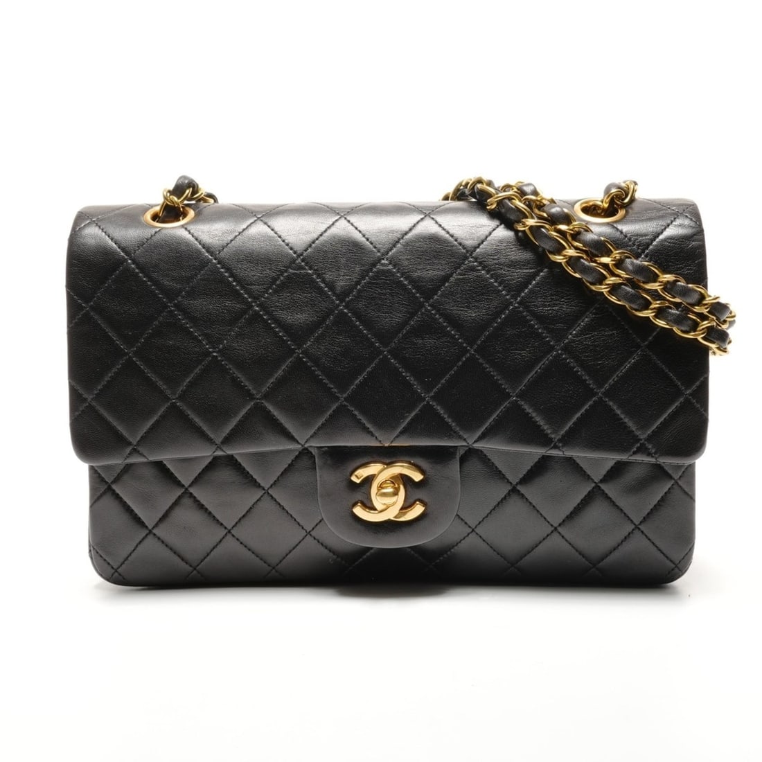 CHANEL Matelasse 25 Double Flap Lambskin Shoulder Bag, Black, WS27264: --- Catalog ---Category: SizeSize (HxWxD): 16cm x 25.5cm x 7cm / 6.29'' x 10.03'' x 2.75''Strap Length: 90cm / 35.43''Category: DesignType: Shoulder bagColor: BlackGender: WomenMaterial: Leather Leath