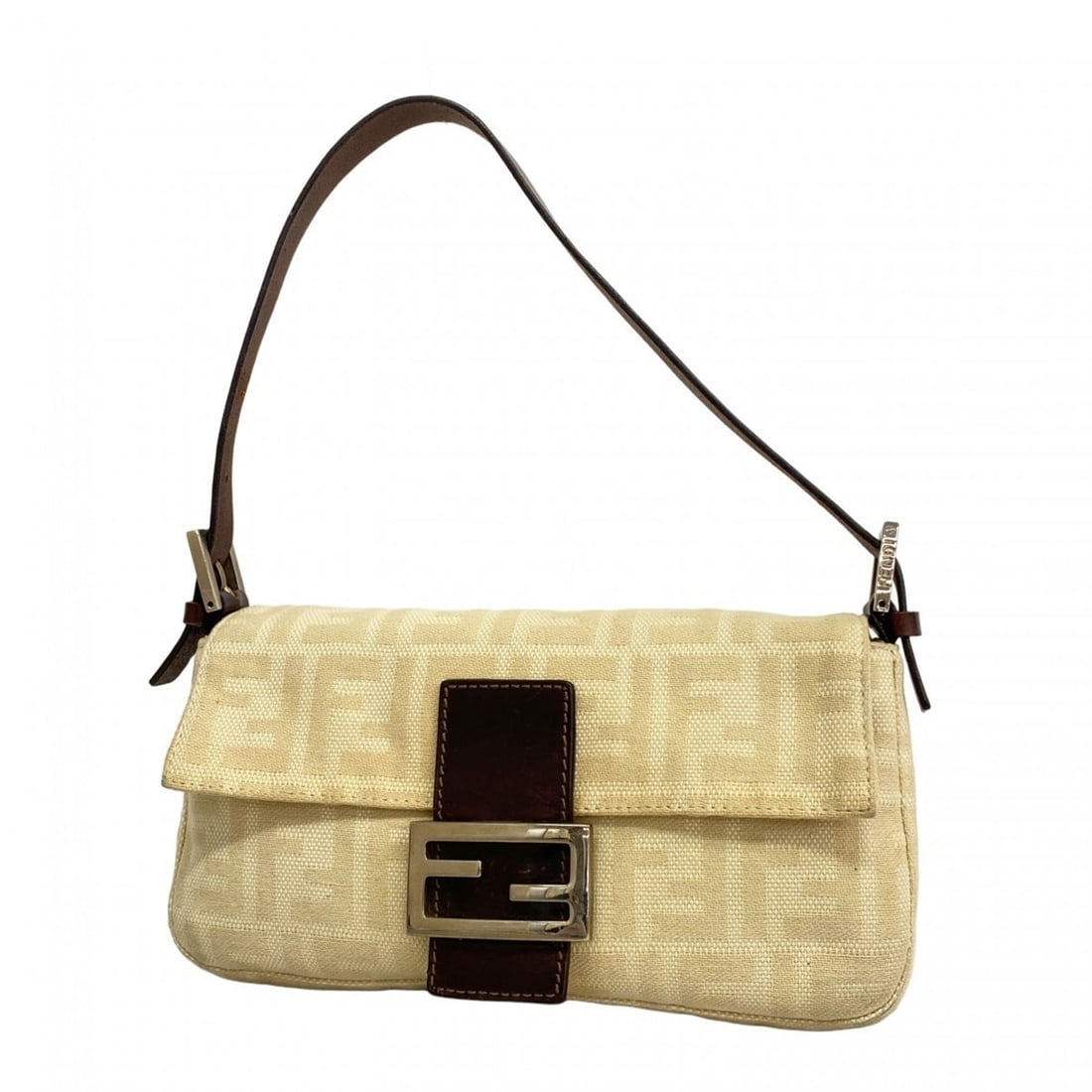 Fendi Zucca Mamma Bucket Handbag in Beige and Brown Canvas, Women's, P2446930: --- Catalog ---Category: SizeSize (HxWxD): 15cm x 24cm x 4cm / 5.9'' x 9.44'' x 1.57''Category: DesignType: HandbagColor: Beige, BrownGender: WomenMaterial: Canvas Hardware Color: SilverCategory: Gene