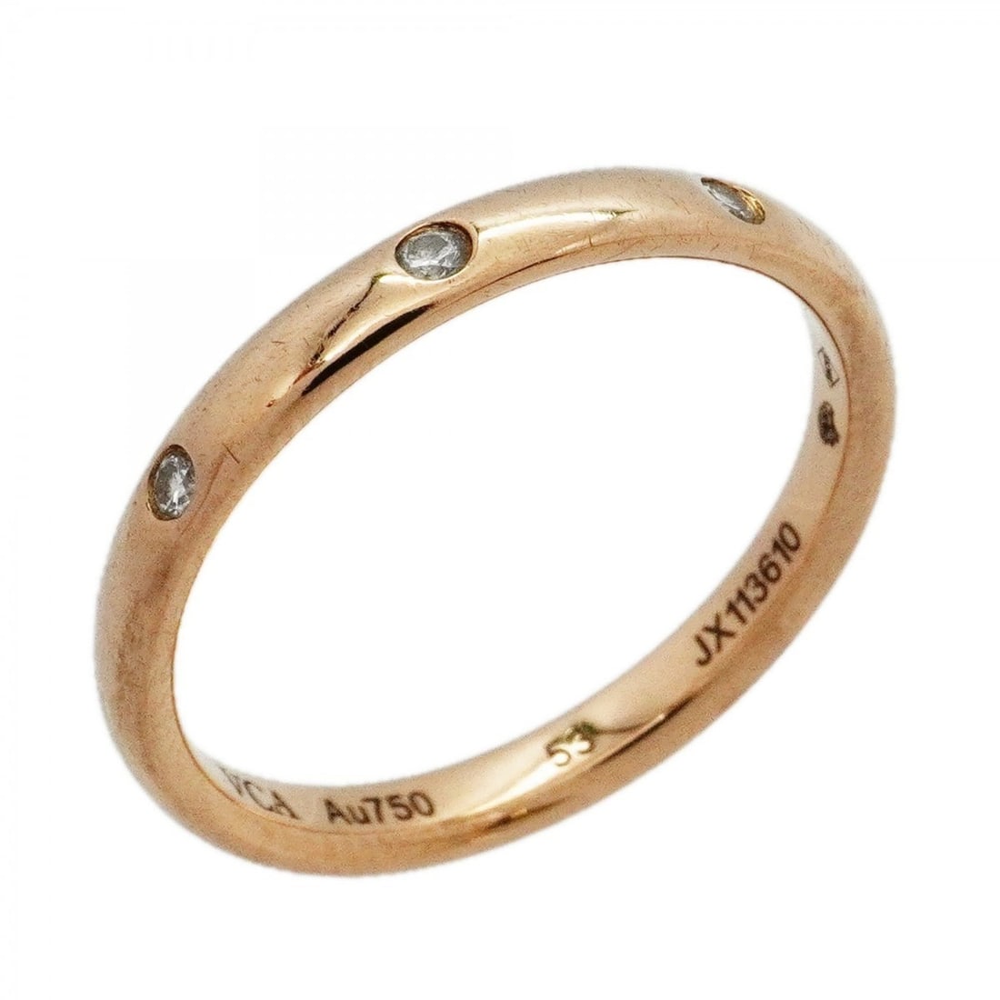 Van Cleef & Arpels Tendremont Etoile Ring, 3PD, 18KPG Pink Gold with Diamonds, #53, Women's: --- Catalog ---Category: SizeUS Size: 6.5Brand Size: 53Category: DesignType: Band ringStone: DiamondGender: WomenMaterial: Pink gold (18K)Category: GeneralBrand: Van Cleef & Arpels--- Item List ---Sec