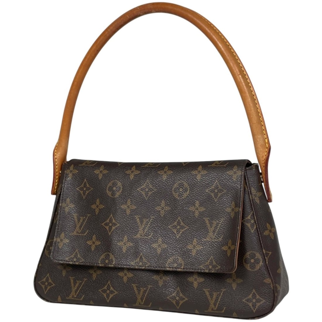 Louis Vuitton Mini Looping Shoulder Bag, Monogram Brown, M51147, Women's: --- Catalog ---Category: SizeSize (HxWxD): 16cm x 28cm x 8cm / 6.29'' x 11.02'' x 3.14''Category: DesignType: Handbag, Shoulder bagColor: BrownGender: WomenMaterial: Monogram Category: GeneralBrand: L