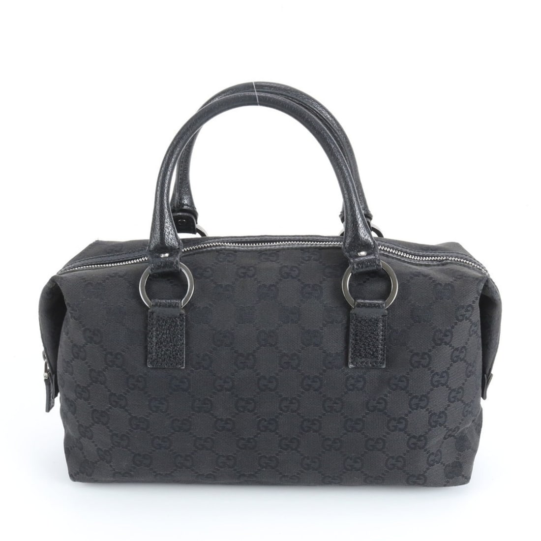 Gucci GG Canvas 113009 Leather Handbag Tote Bag Black Brand Women's: --- Catalog ---Category: SizeSize (HxWxD): 15cm x 30cm x 10cm / 5.9'' x 11.81'' x 3.93''Category: DesignType: Handbag, Tote bagColor: BlackGender: WomenMaterial: Leather , Canvas Category: GeneralMPN: