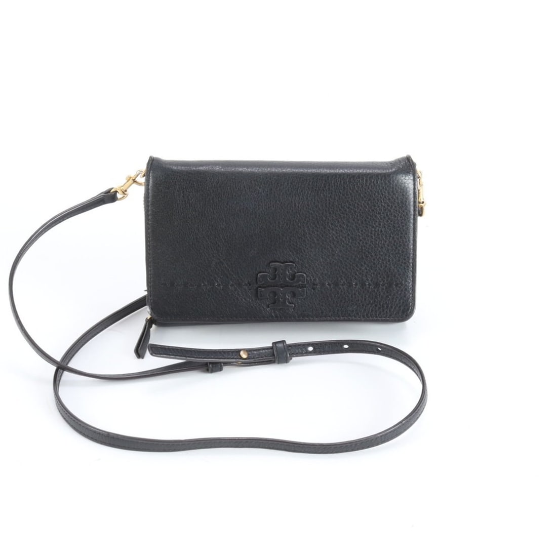 Tory Burch wallet bag, shoulder leather, long wallet, round zipper, women's: --- Catalog ---Category: SizeSize (HxWxD): 13cm x 20cm x 4cm / 5.11'' x 7.87'' x 1.57''Category: DesignType: Coin purse/coin caseColor: BlackGender: WomenMaterial: Leather Category: GeneralBrand: Tory