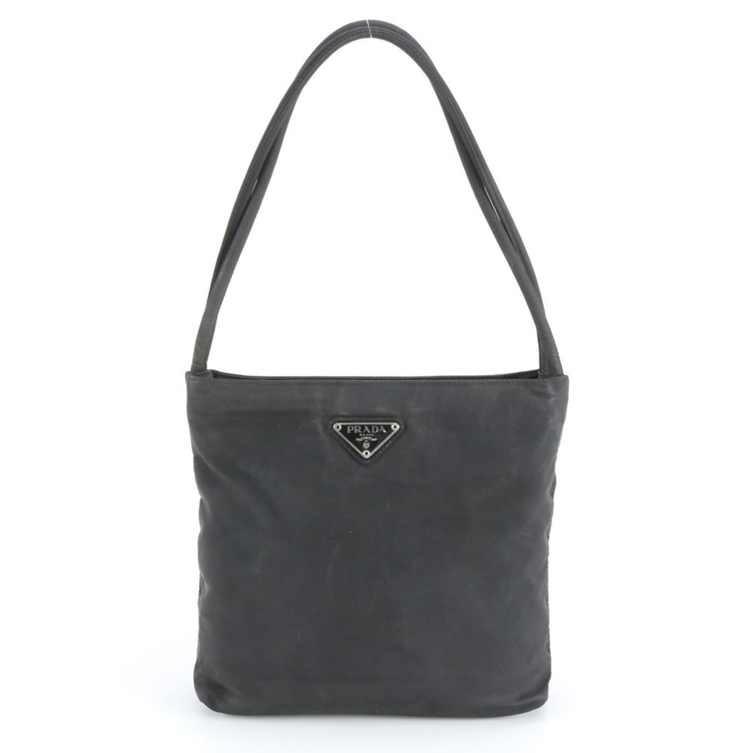 Prada Tessuto Nylon Triangle Logo Tote Bag Shoulder Black Women's (1 of 11)