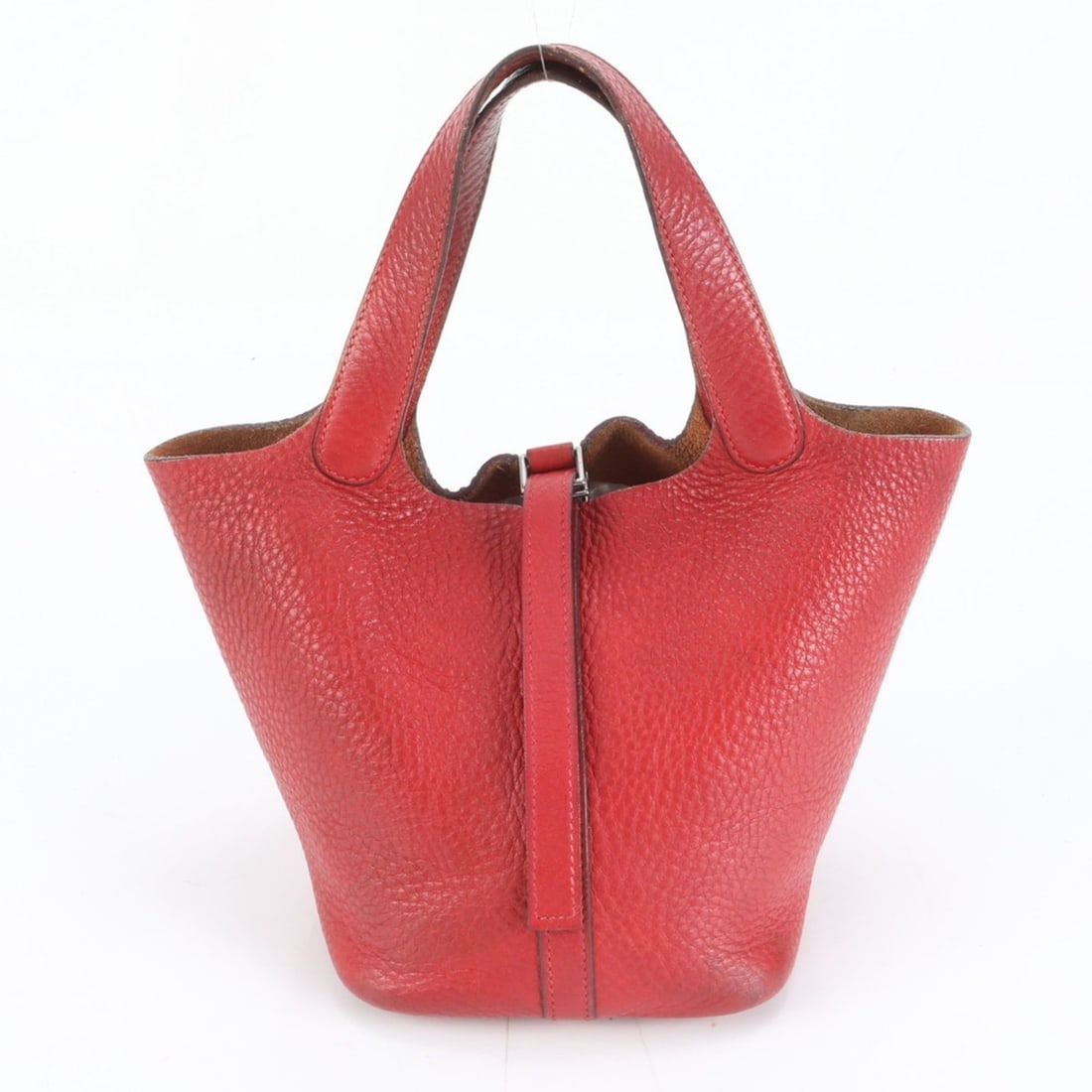 Hermes Hermès ?M engraved Picotin PM red leather handbag/tote bag for women: --- Catalog ---Category: SizeSize (HxWxD): 18cm x 19cm x 14cm / 7.08'' x 7.48'' x 5.51''Category: DesignType: Handbag, Tote bagColor: Red colorGender: WomenMaterial: Leather Category: GeneralBrand: He