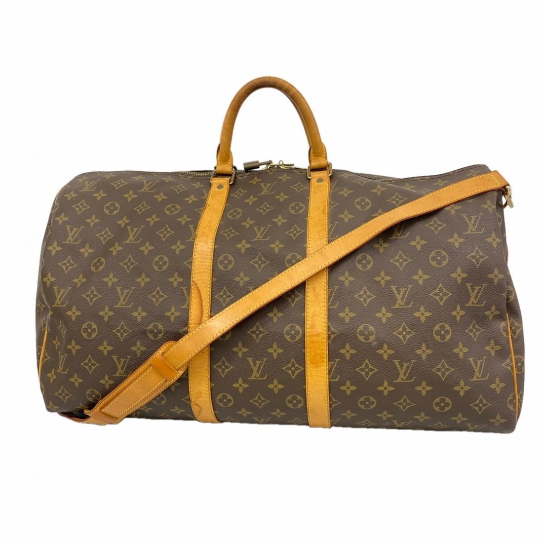 Louis Vuitton Monogram Keepall Bandouliere 55 Boston Bag M41414 Brown Men's and Women's: --- Catalog ---Category: SizeSize (HxWxD): 31cm x 56.5cm x 26cm / 12.2'' x 22.24'' x 10.23''Category: DesignType: Boston bagColor: BrownGender: Men,WomenCategory: GeneralMPN: M41414Brand: Louis Vuitto