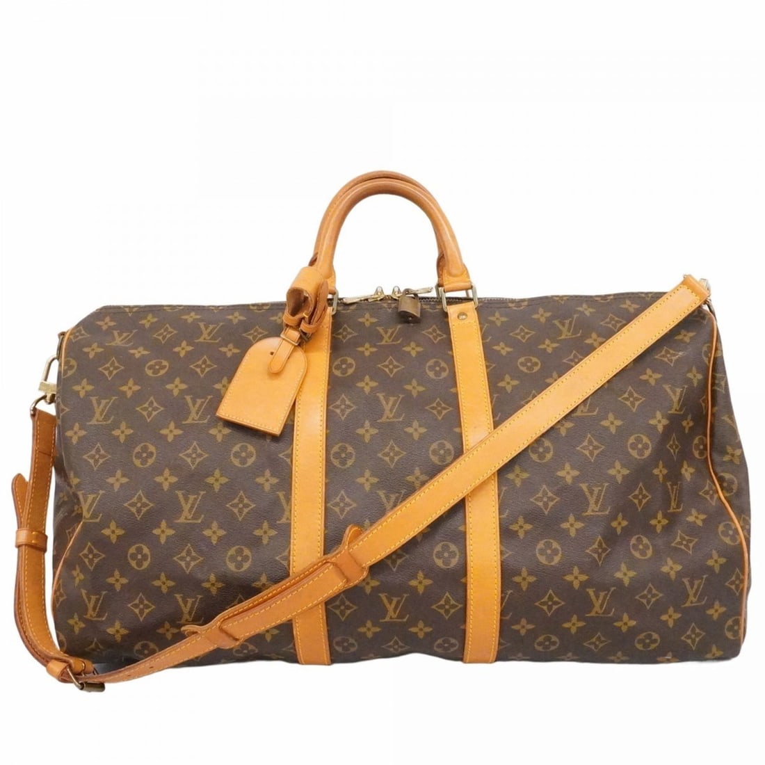 Louis Vuitton Monogram Keepall Bandouliere 55 Boston Bag M41414 Brown Men's and Women's: --- Catalog ---Category: SizeSize (HxWxD): 31cm x 56cm x 25.5cm / 12.2'' x 22.04'' x 10.03''Category: DesignType: Boston bagColor: BrownGender: Men,WomenCategory: GeneralMPN: M41414Brand: Louis Vuitto
