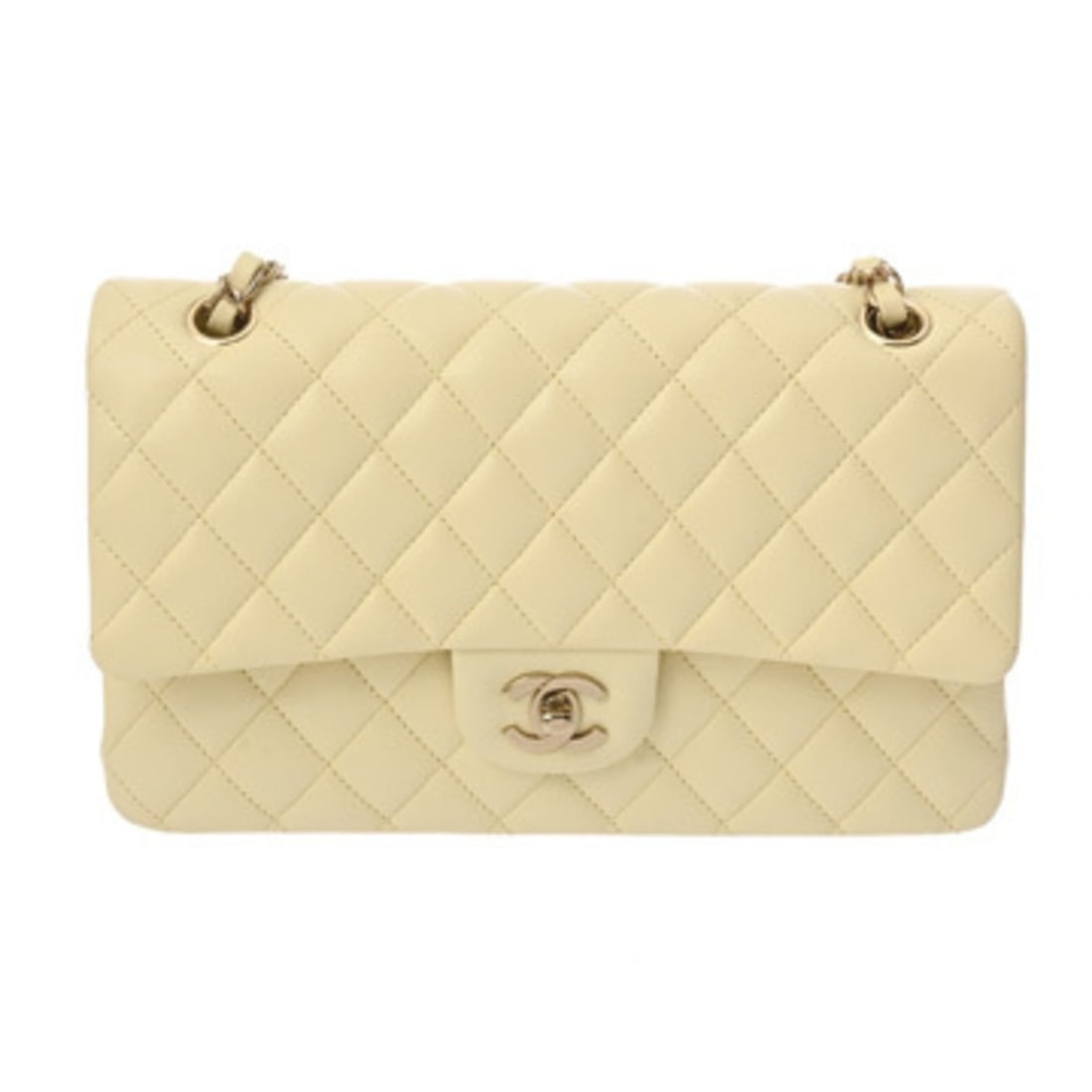 CHANEL Matelasse 11.12 Classic Handbag, 25cm, Yellow, A01112, Women's Caviar Skin Shoulder Bag,: --- Catalog ---Category: SizeSize (HxWxD): 16cm x 25cm x 7cm / 6.29'' x 9.84'' x 2.75''Category: DesignType: Handbag, Shoulder bagColor: YellowGender: WomenMaterial: Grained Calfskin Hardware Color: C