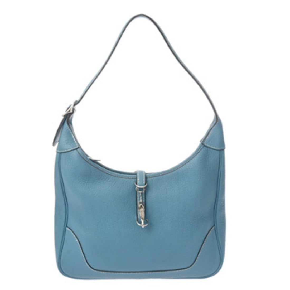 HERMES Trim 31 Blue Jean (B Stamp, circa 1998) Women's Taurillon Clemence Leather One-Shoulder Bag, (1 of 18)