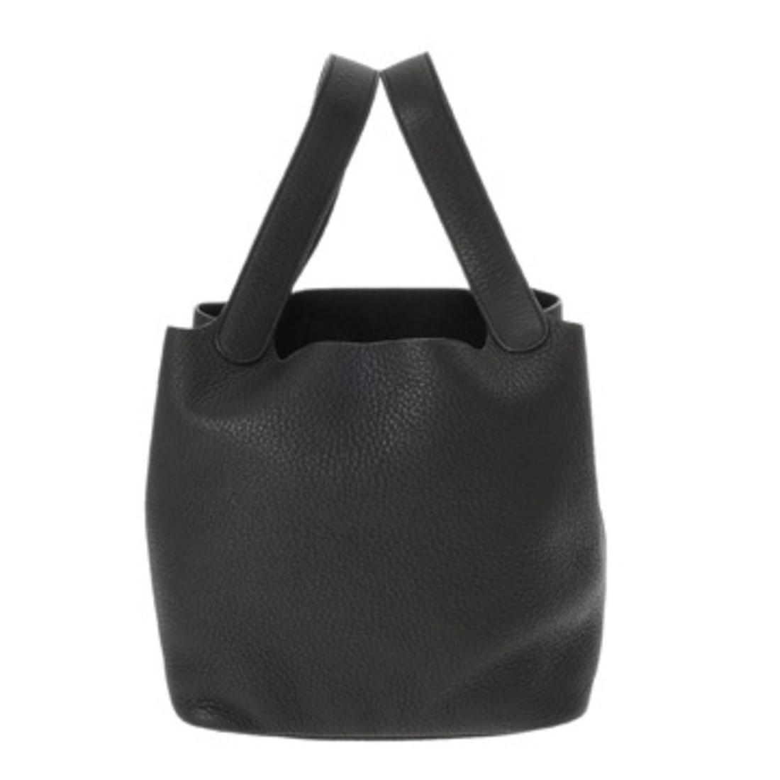 HERMES Picotin Lock MM Black K Stamp (circa 2007) Women's Taurillon Clemence Leather Handbag, A: --- Catalog ---Category: SizeSize (HxWxD): 22cm x 22cm x 17cm / 8.66'' x 8.66'' x 6.69''Category: DesignType: HandbagColor: BlackGender: WomenMaterial: Taurillon clemence leather Hardware Color: Silve