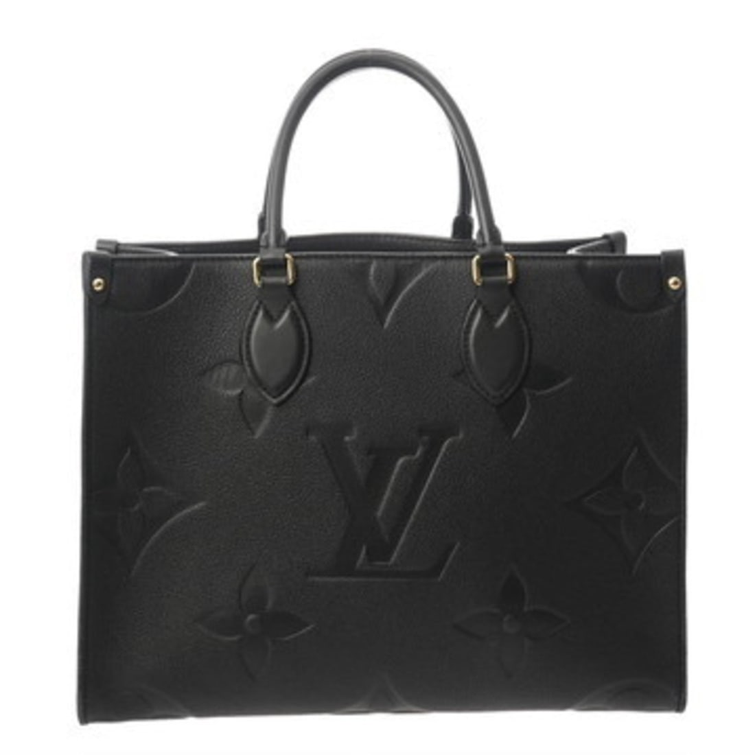 LOUIS VUITTON Monogram Empreinte On the Go MM Noir M45595 Women's Leather Tote Bag, Condition: B,: --- Catalog ---Category: SizeSize (HxWxD): 26cm x 34cm x 15cm / 10.23'' x 13.38'' x 5.9''Category: DesignType: Tote bagColor: NoirGender: WomenMaterial: Leather Hardware Color: GoldCategory: GeneralMP