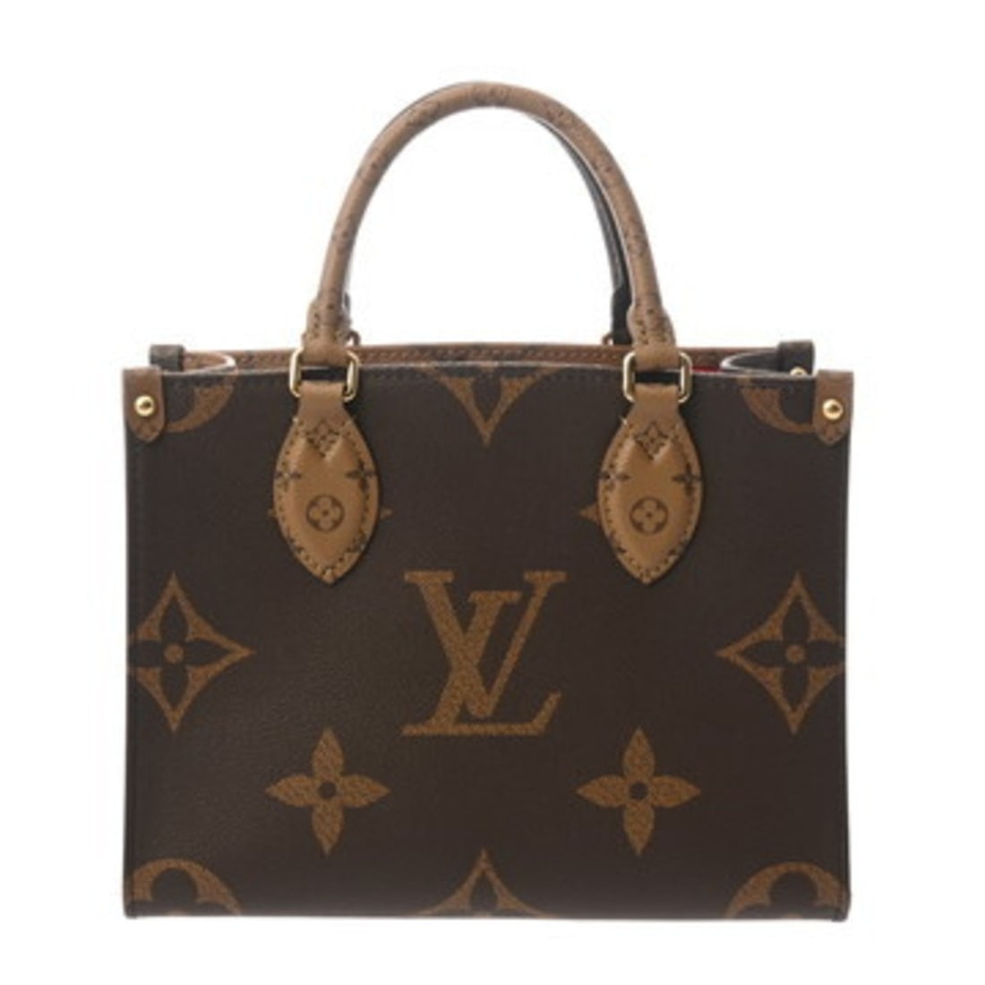 LOUIS VUITTON Monogram Reverse On the Go PM Brown M46373 Women's Canvas Handbag, Like New,: --- Catalog ---Category: SizeSize (HxWxD): 19cm x 25cm x 10.5cm / 7.48'' x 9.84'' x 4.13''Category: DesignType: Handbag, PouchColor: BrownGender: WomenMaterial: Monogram Hardware Color: GoldCategory: