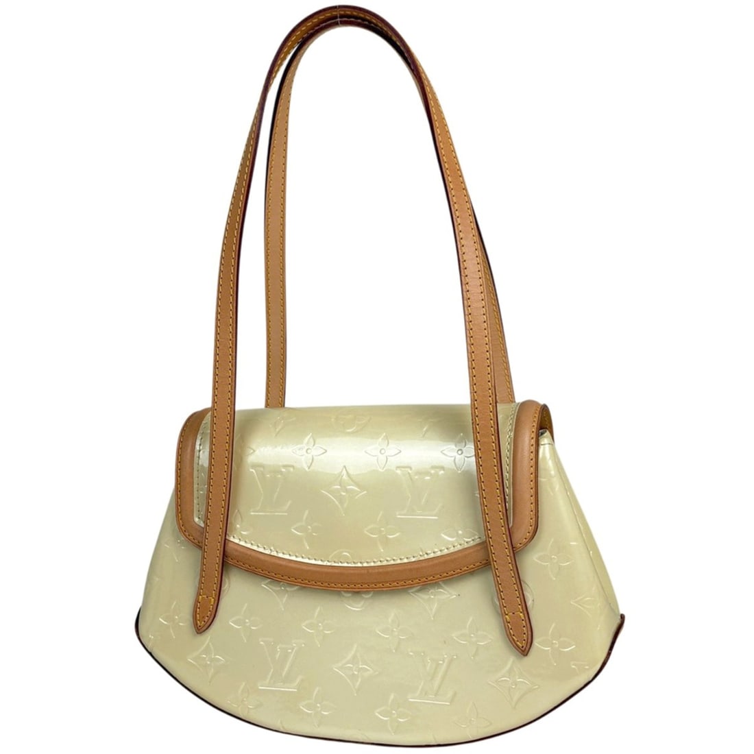 Louis Vuitton Biscayne Bay PM Enamel Shoulder Bag in Monogram Vernis Perle (Off-White) M91187: --- Catalog ---Category: SizeSize (HxWxD): 17.5cm x 25cm x 7cm / 6.88'' x 9.84'' x 2.75''Category: DesignType: Shoulder bagColor: PearlGender: WomenMaterial: Monogram Vernis Category: GeneralBrand: Lo