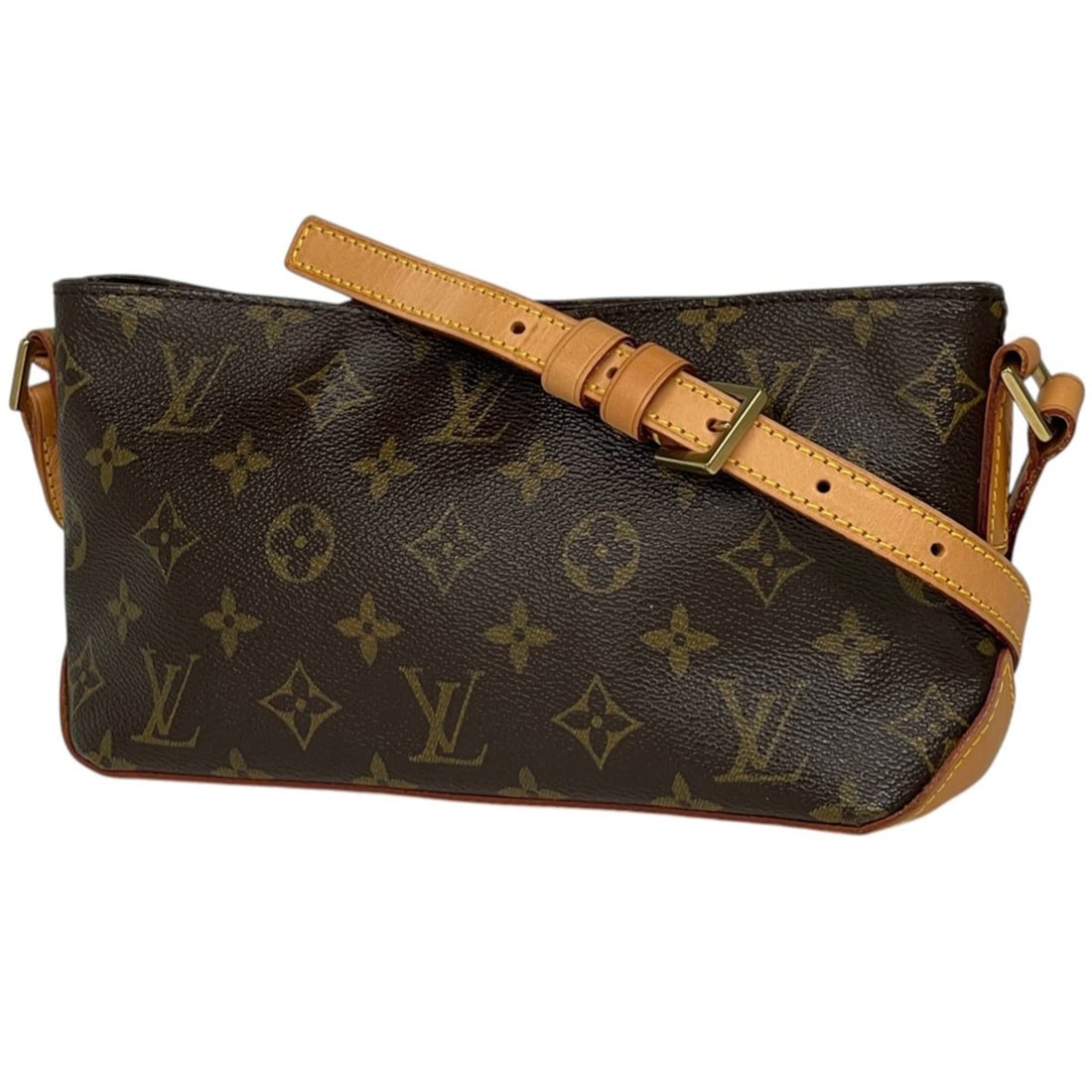 Louis Vuitton Trotter Pochette Shoulder Bag Monogram Brown M51240 Women's: --- Catalog ---Category: SizeSize (HxWxD): 12cm x 23cm x 7cm / 4.72'' x 9.05'' x 2.75''Category: DesignType: Pochette, Shoulder bagColor: BrownGender: WomenMaterial: Monogram Category: GeneralBrand: L
