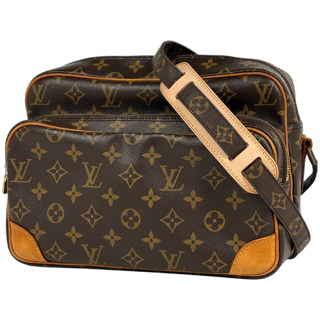 Louis Vuitton Nile Shoulder Bag Monogram Brown M45244 Women's: --- Catalog ---Category: SizeSize (HxWxD): 20cm x 27.5cm x 12cm / 7.87'' x 10.82'' x 4.72''Category: DesignType: Shoulder bagColor: BrownGender: WomenMaterial: Monogram Category: GeneralBrand: Louis V