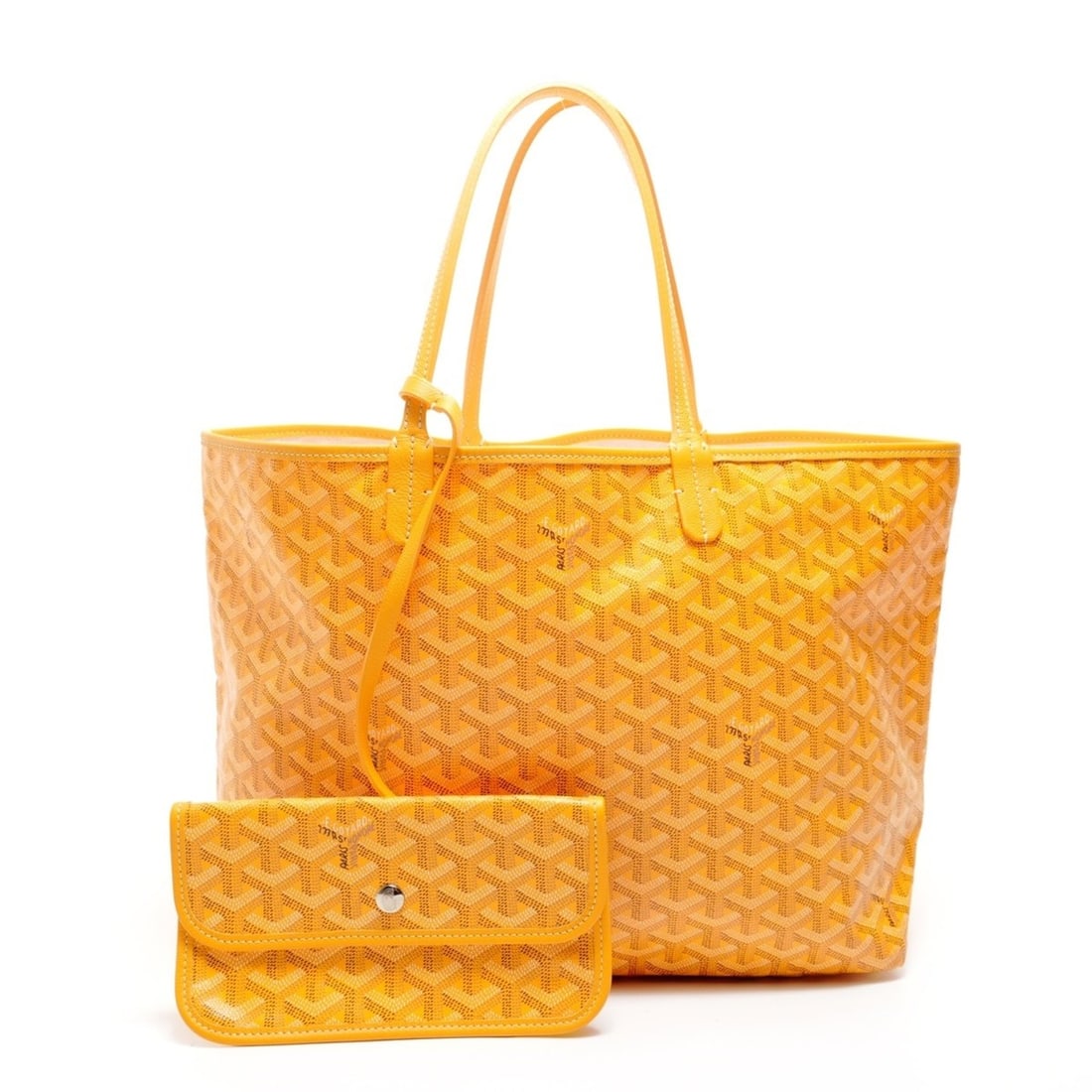 Goyard Saint Louis PM Tote Bag, Yellow: --- Catalog ---Category: SizeSize (HxWxD): 27cm x 47cm x 14cm / 10.62'' x 18.5'' x 5.51''Strap Length: 42cm / 16.53''Category: DesignType: Tote bagColor: YellowGender: WomenCategory: GeneralLine: