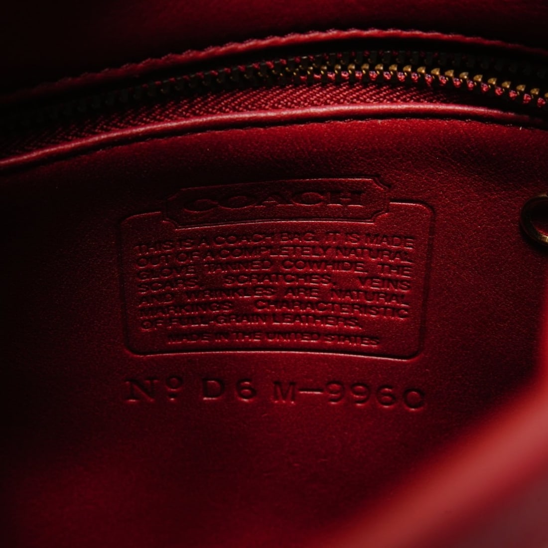 Coach 9960 Leather Backpack/Daypack, Red - 10